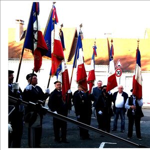 Une partie des porte drapeaux