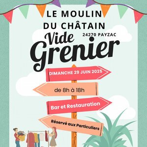 vide grenier au Moulain du Chatain